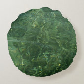 Water over Sea Grass II (Blue and Green)写真 ラウンドクッション (裏面)