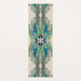 Water Path Flow – Abstract Aqua & Green Fluid Art  ヨガマット