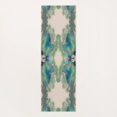 Water Path Flow – Abstract Aqua & Green Fluid Art  ヨガマット (裏面)