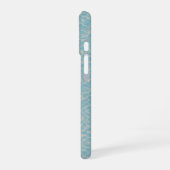 Water Pattern Light Blue Phone Case iPhone 16ケース (左側面)