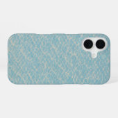 Water Pattern Light Blue Phone Case iPhone 16ケース (裏面横)