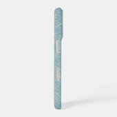 Water Pattern Light Blue Phone Case iPhone 16ケース (右側面)