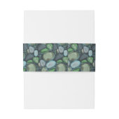 Water Pebbles - Wedding belly band vertical 招待状ベリーバンド (裏面例)