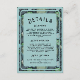 Water Pebbles - wedding enclosure card vertical エンクロージャーカード