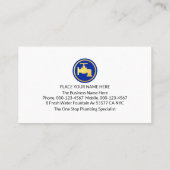 Water Pipe Frame Leaking Water Plumber 名刺 (裏面)