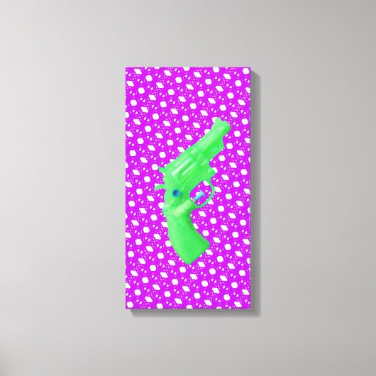 Water pistol toy Wasserpistole Spielzeug photo art キャンバスプリント (正面)