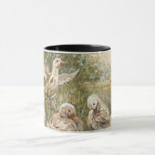 Water Play Whimsical Farmhouse Duck Family Pond マグカップ (中央)