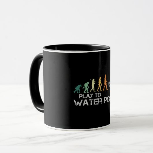 Water Polo Evolution Retro Funny Gift for Man マグカップ (正面左)