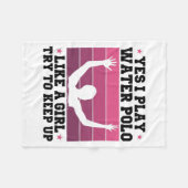 water polo girl フリースブランケット (正面(横))