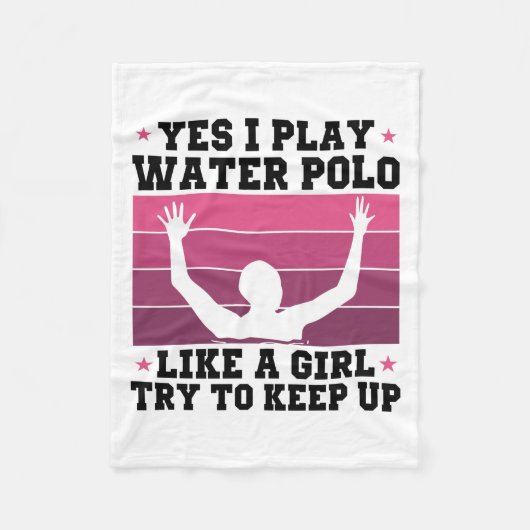 water polo girl フリースブランケット (正面)