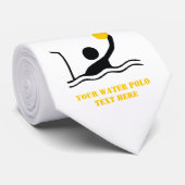 Water polo player black silhouette custom ネクタイ (ロール)