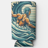 Water-polo Player Drinks Can / Bottle Cooler スリム缶クーラー (正面)