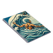 Water-polo Player Spiral Notepad ノートブック (右側)