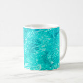 Water pool turquoise background コーヒーマグカップ (正面右)