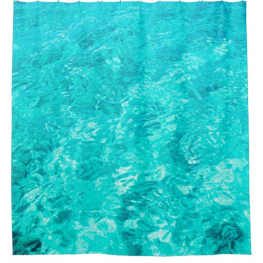 Water pool turquoise background シャワーカーテン (正面)
