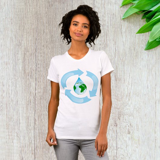 Water Recycling Womens T-Shirt Tシャツ