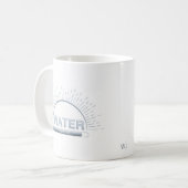 Water Reminder Good Day Blue Mug コーヒーマグカップ (正面左)