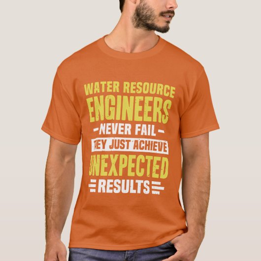 Water Resource Engineer Engineering Funny Design N Tシャツ (正面)