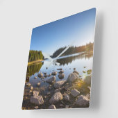 Water | Rhodope Mountains, Bulgaria スクエア壁時計 (傾斜)