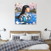 "Water’s Digital Dream" – A Digital Portrait       キャンバスプリント (インサイチュ (寝室))