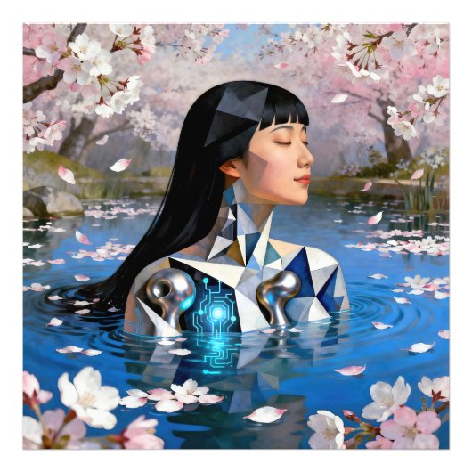 "Water’s Digital Dream" – A Digital Portrait フォトプリント (正面)