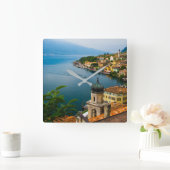 Water | San Benedetto Church Lake Garda, Italy スクエア壁時計 (ホーム)