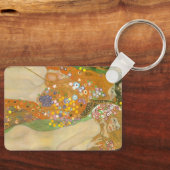 Water serpents II by Gustav Klimt, Art Nouveau キーホルダー (正面)