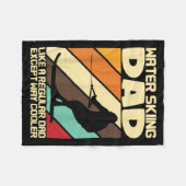 Water Ski Fans Water Skiing Dad  フリースブランケット (正面(横))