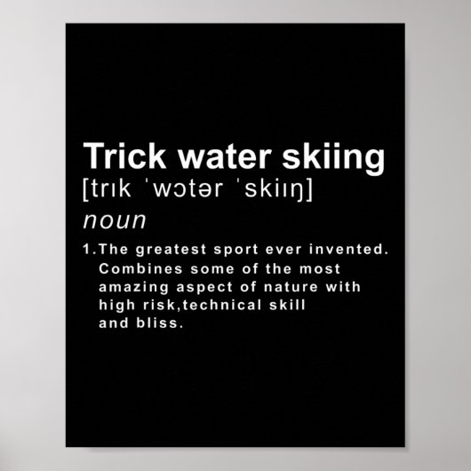 Water Ski Trick Definition  ポスター (正面)