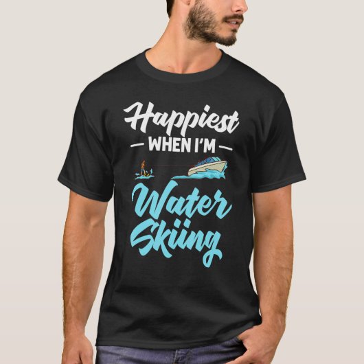 Water Skiing Boat Beginner Board Skier Waterski Tr Tシャツ (正面)