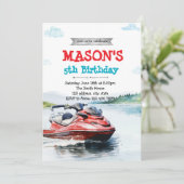 Water skiing Jet Ski party invitation 招待状 (スタンド正面)