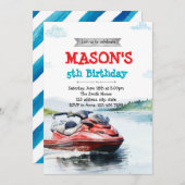 Water skiing Jet Ski party invitation 招待状 (正面/裏面)