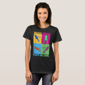 Water Skiing Keeps me Sane colerful women cute Wat Tシャツ (正面フル)