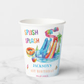 Water Slide Splish Splash Birthday Party 紙コップ (裏面)