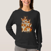 Water Splash Corgi Dog Pile Tシャツ (正面)