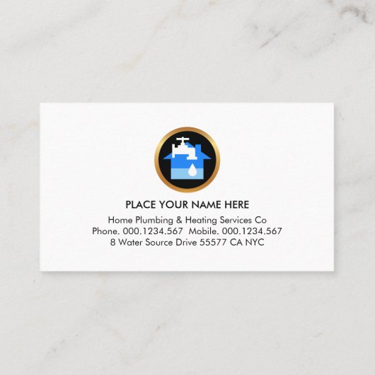 Water Surface Home Plumbing Repair 名刺 (裏面)