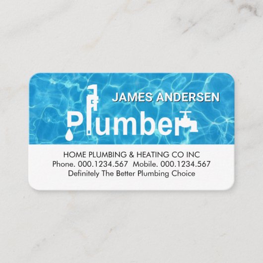 Water Surface Special Plumber Signage 名刺 (正面)