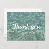 Water Swimming Pool Beach Ocean Patterns Thank You ポストカード (正面/裏面)