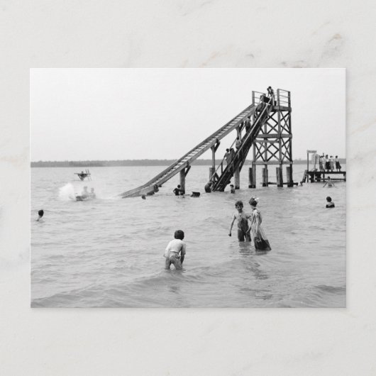 Water Toboggan, Bois Blanc, MI 1903 ポストカード (正面)