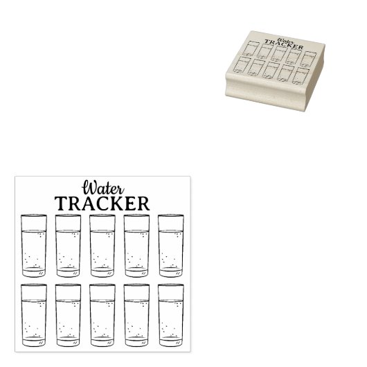 Water Tracker、Journal ラバースタンプ (押印)