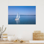 Water | Yacht at Lake Balaton Lake Hungary ポスター (キッチン)