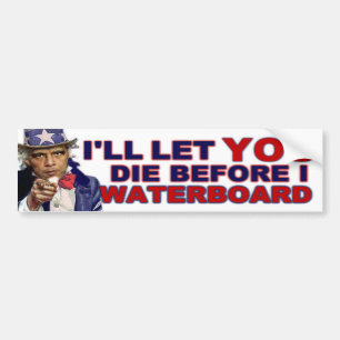 Waterboardはまたは死にます バンパーステッカー