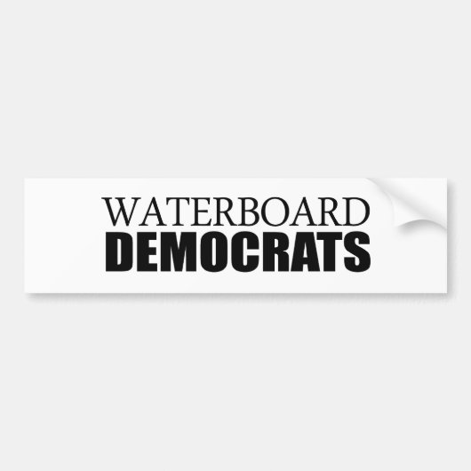 Waterboard民主党員 バンパーステッカー (正面)