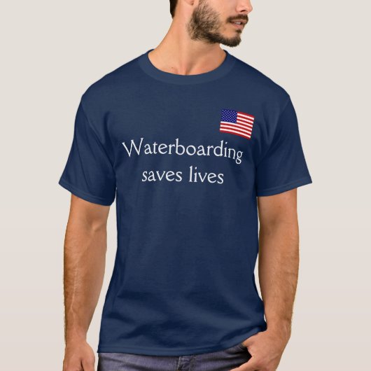 Waterboardingは生命を救います Tシャツ (正面)