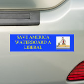 waterboardingaliberal、保存AMERICAWATERBOARD A… バンパーステッカー (車上)