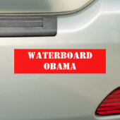 WATERBOARDOBAMA バンパーステッカー (車上)