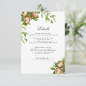 watercoloの詳細結婚エンクロージャカードのリンゴ 出欠カード (スタンド正面)