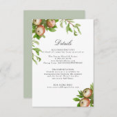 watercoloの詳細結婚エンクロージャカードのリンゴ 出欠カード (正面/裏面)