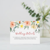 Watercoloフローラ結婚の詳細/情報カード ポストカード (スタンド正面)