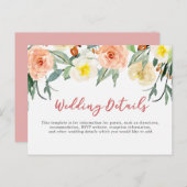 Watercoloフローラ結婚の詳細/情報カード ポストカード (正面/裏面)